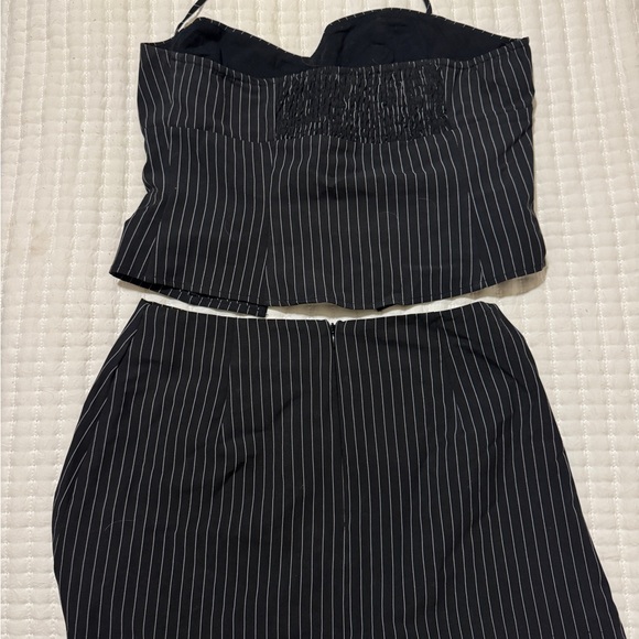 Princess Polly Black Pinstripe Mini Dress - Picture 4 of 4